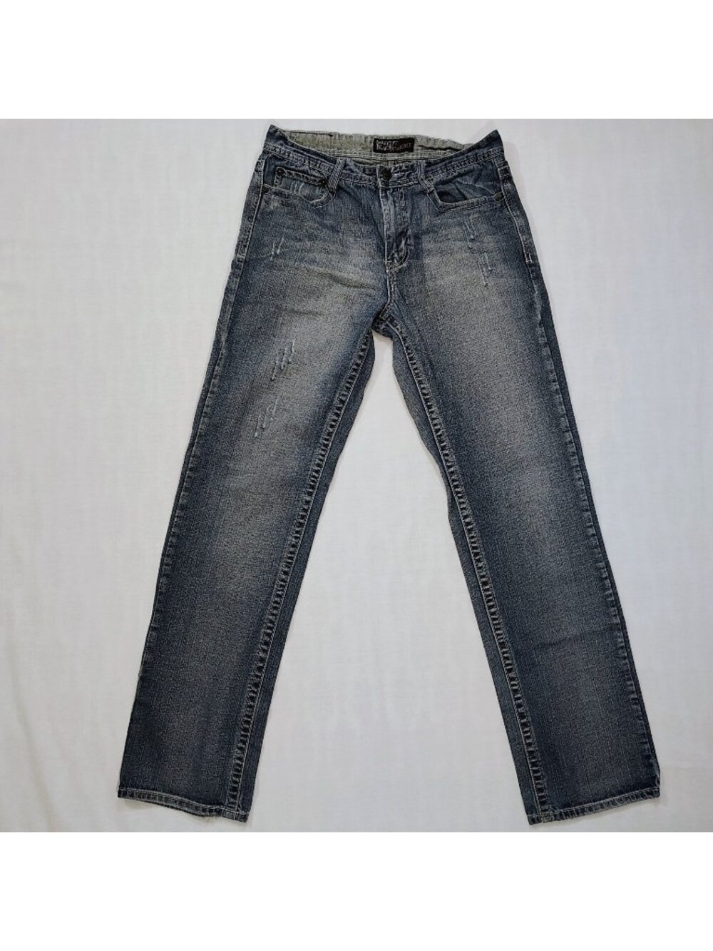 Bailey's Point Black Straight Leg Jeans Mens Size 32x34 Medium Wash Denim Blue
